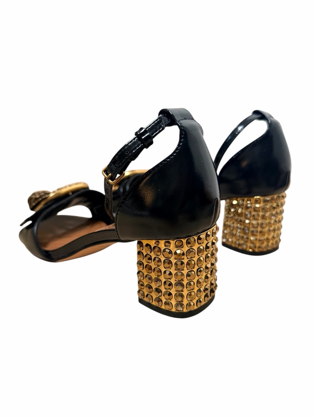 KURT GEIGER MAYFAIR Patent Leather Eagle Crystal Heel. - Picture 5 of 10